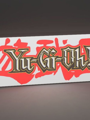 3D Printed Yu-Gi-Oh! Logo Lightbox like new