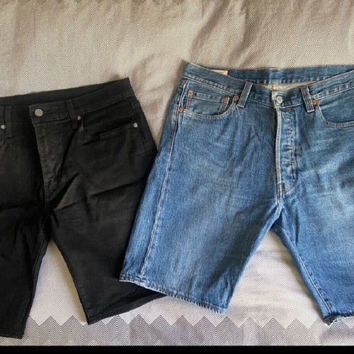 Levi's original size 33 denim shorts bermudas like new, pack of 2