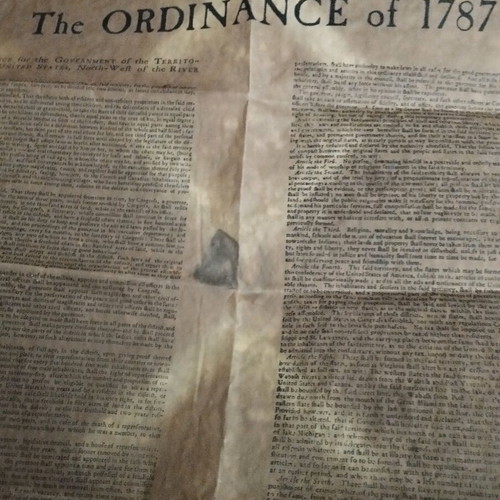 Ordinance of 1787 used, Northwest Territory