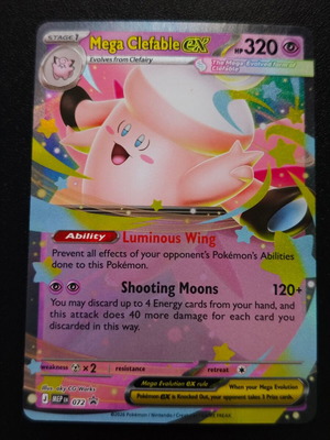 Pokemon Mega Clefable ex MEP 072 Black Star Promos card new