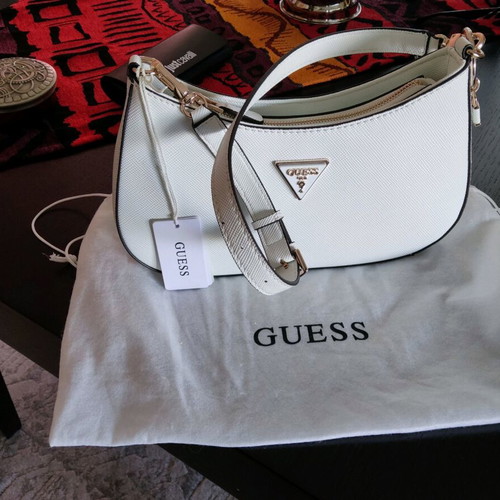 Guess Noelle shoulder bag white new