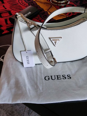 Guess Noelle shoulder bag white new