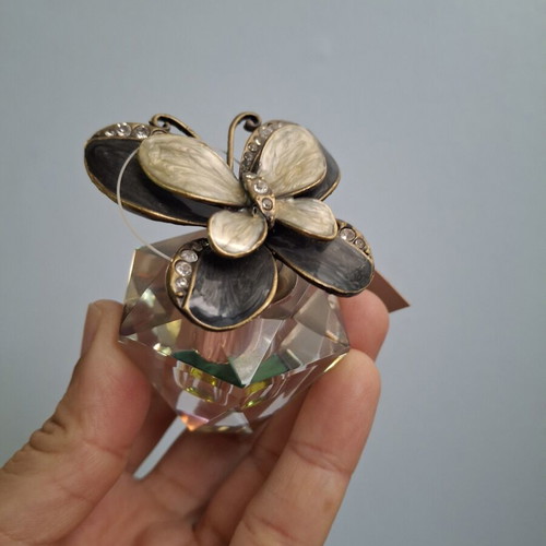 Vintage Butterfly Screw Top Perfume Bottle new