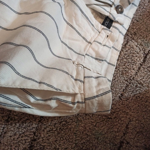 Women's striped bermuda shorts in rib fabric new, size L