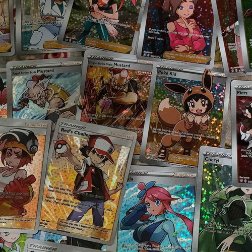 Pokemon Trainer Full Art Foil Cards set of 60 like new