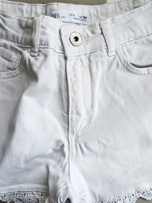 Zara σορτς τζιν σαν καινούργιο, άσπρο, μέγεθος 9 ετών, 134 εκ