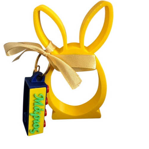 Easter gift with Lego keychain and school bag tag made to order