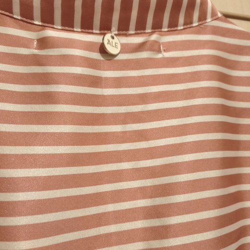 Ale satin shirt new, white and pink, size S