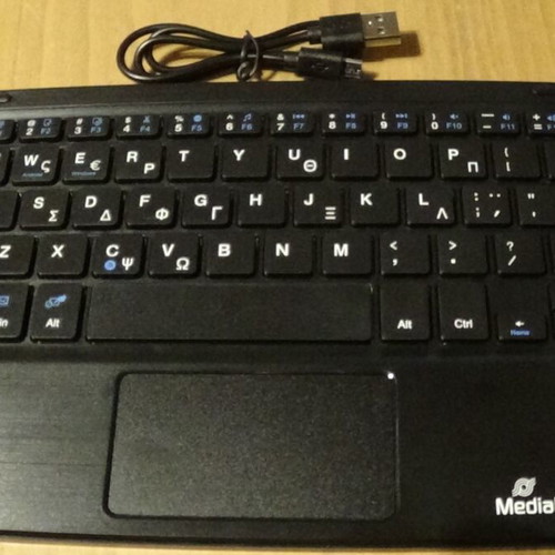 MediaRange MROS130-GR mini ασύρματο Bluetooth πληκτρολόγιο με touchpad καινούριο