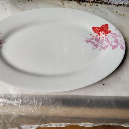 Serving platter and cheese tray set