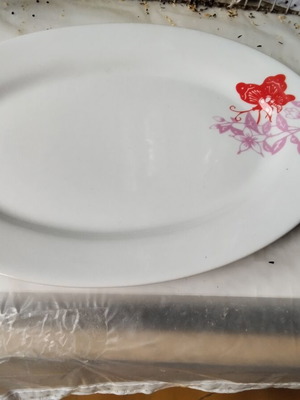 Serving platter and cheese tray set