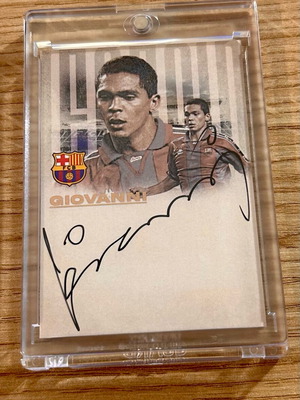 Giovanni Silva De Oliveira Barcelona Futera autograph card numbered 3/5
