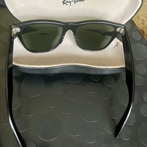 Ray Ban Vintage Wayfarer II Mosaic Sunglasses used, black and purple