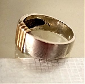 Ασημοχρυσο δαχτυλίδι 925 585