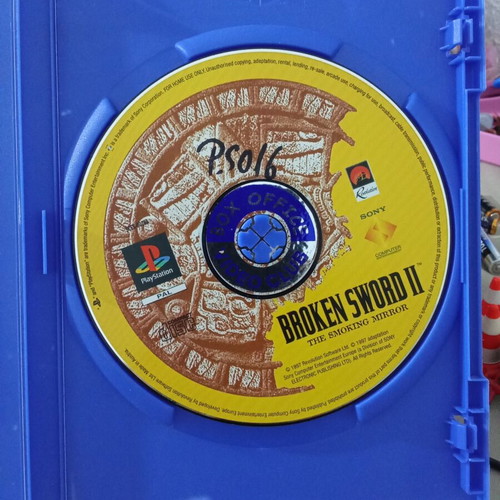 Broken Sword II The Smoking Mirror PS1 game, PAL disc