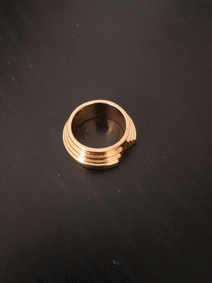 Gold rings new, 5 sizes 53, 54, 55, 57, 60, set of 10 pieces