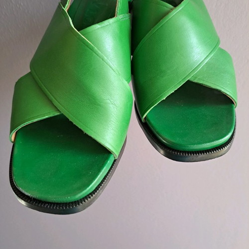 Bimba Y Lola Green Leather Sandals New Size 39