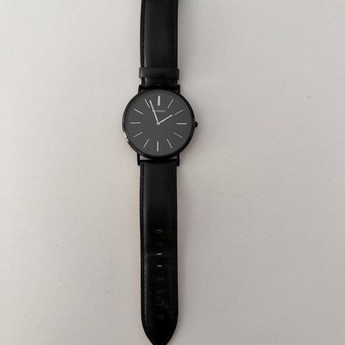 Oozoo Black Steel Vintage Watch Men like new