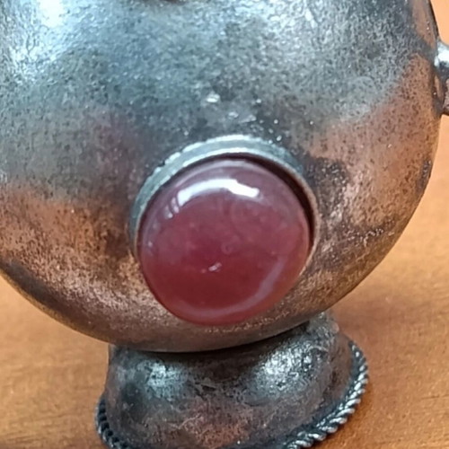 Perfume bottle antique like new, can be chained to necklace