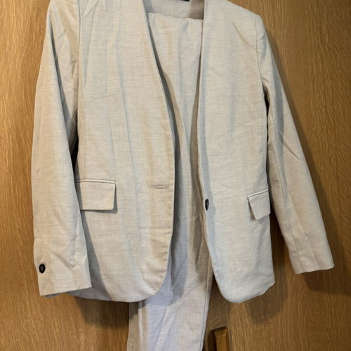 Zara beige summer suit used, size 38