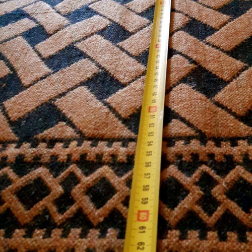 Handmade wool rug runner used, 338x63cm