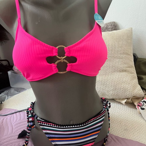 Swimsuit new women's size S/M pink and colorful