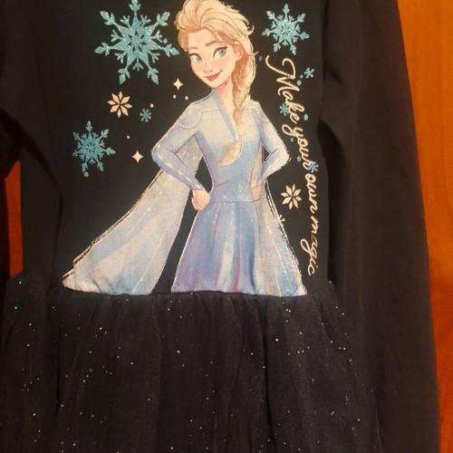 Frozen girls dress dark blue size 140cm like new
