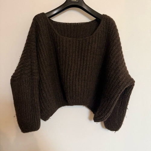 Ioanna Kourbela knitted sweater brown new, one size