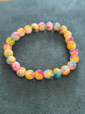 Elastic bracelet with colorful beads new, fun summer style