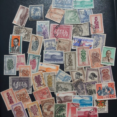 Congo Lot of Used Sealed Stamps, Approx. 50 Total