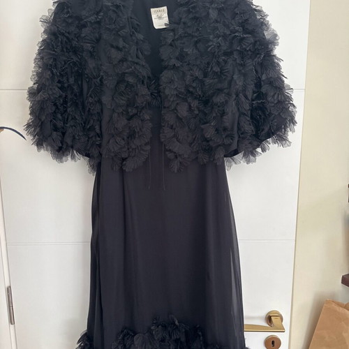 Louis Feraud silk dress with bolero like new, black, EU44