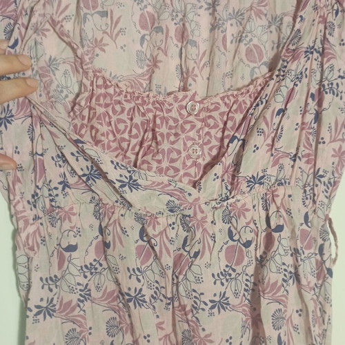 Lightweight blouse with different fabric on bust, like new, size M