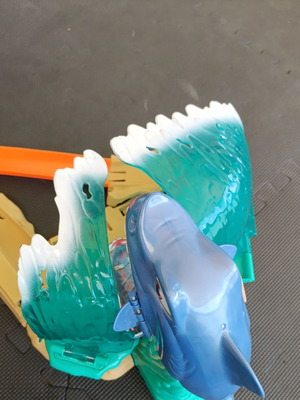 Hot Wheels City Shark Beach Battle Track Set used