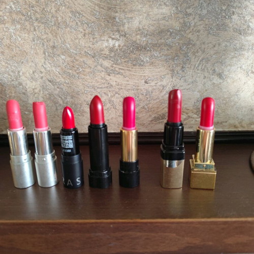 Mini lipsticks pack of 7, like new, Lancome, Bobby Brown, Sephora, Shiseido, YSL