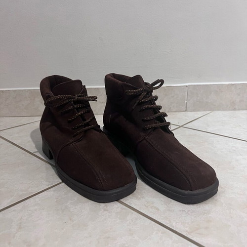 Boheme leather suede ankle boots like new, brown