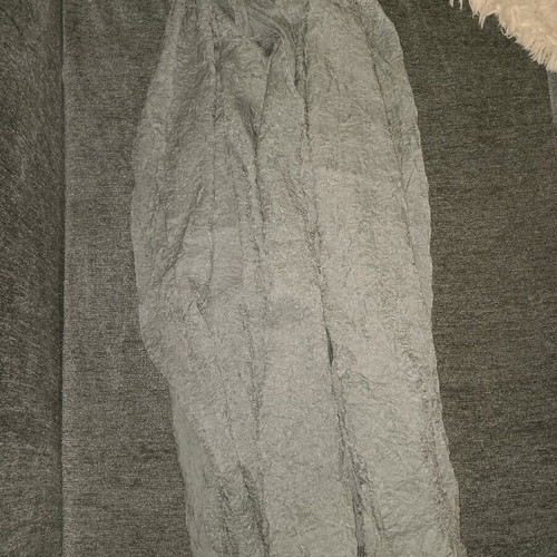 Pashmina silver-gray like new, crinkled fabric
