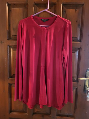 Ralph Lauren long sleeve blouse xl new red