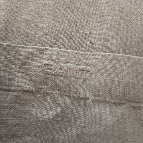 Gant men's grey linen shirt used, size L, regular fit