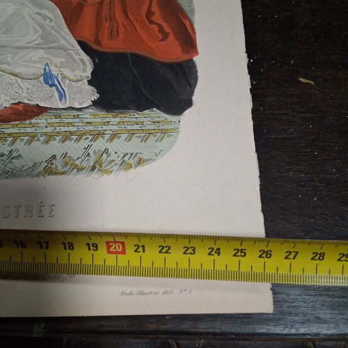 Colored engraving used, very good condition