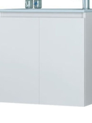 Drop Verona 55 bathroom cabinet new, glossy white lacquer without sink