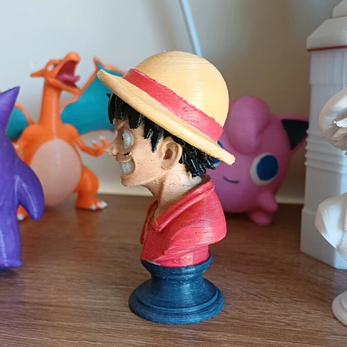 Luffy 3D printed figure like new, hand-painted PLA