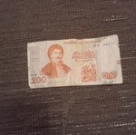 200 Drachma banknotes, two identical