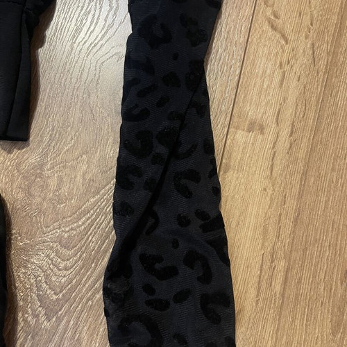 Leopard Print Set like new, crop top with chest padding and elastic waist pants