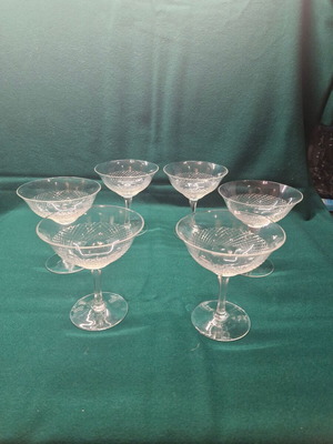 Vintage stemmed bowls for ice cream or cocktail like new