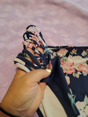 Power 2 The Flower bikini slip, blue multicolor, XXL