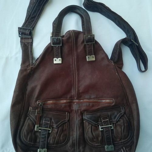 Leather shoulder bags used Sissirossi and Abaco