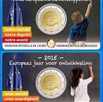 SAC Βέλγιο 2 Ευρώ 2015 UNC Έτος Ανάπτυξης (coincard)