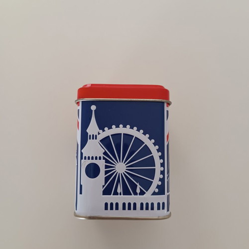 Churchill's London metal souvenir box with Union Jack design