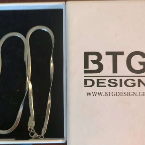 Αλυσίδα λαιμού BTG DESIGN σαν καινούργιο, ανοξείδωτο ατσάλι snake