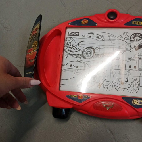 Cars painting set like new with rotating strip and case